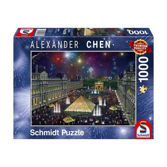 Puzzle Schmidt: Fireworks at the Louvre, 1000 piese