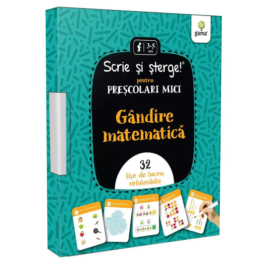 Gândire matematica - Scrie și șterge pentru preșcolari mici cutie