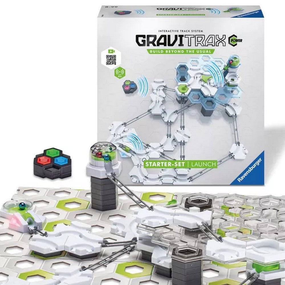 Joc de constructie Gravitrax Power - Starter Set Launch, set de baza Lansator electric, automat