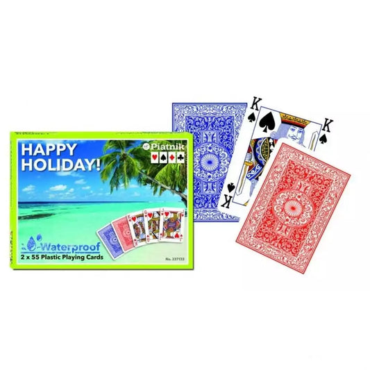 Set de cărți 2x55 - Happy holiday plastic