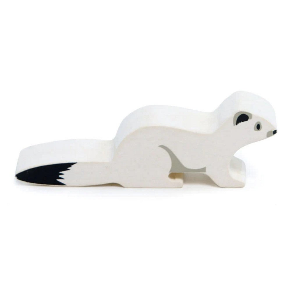 Figurină Hermină, din lemn premium - White Stoat - TL4845