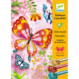 Djeco - Artă cu sclipici - Fluturi strălucitori DJ09503