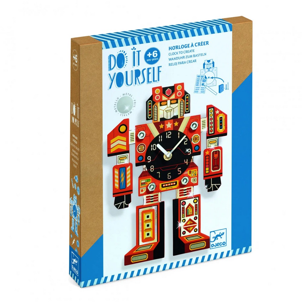 Djeco - Set creativ - Robot - ceas de perete DJ07984