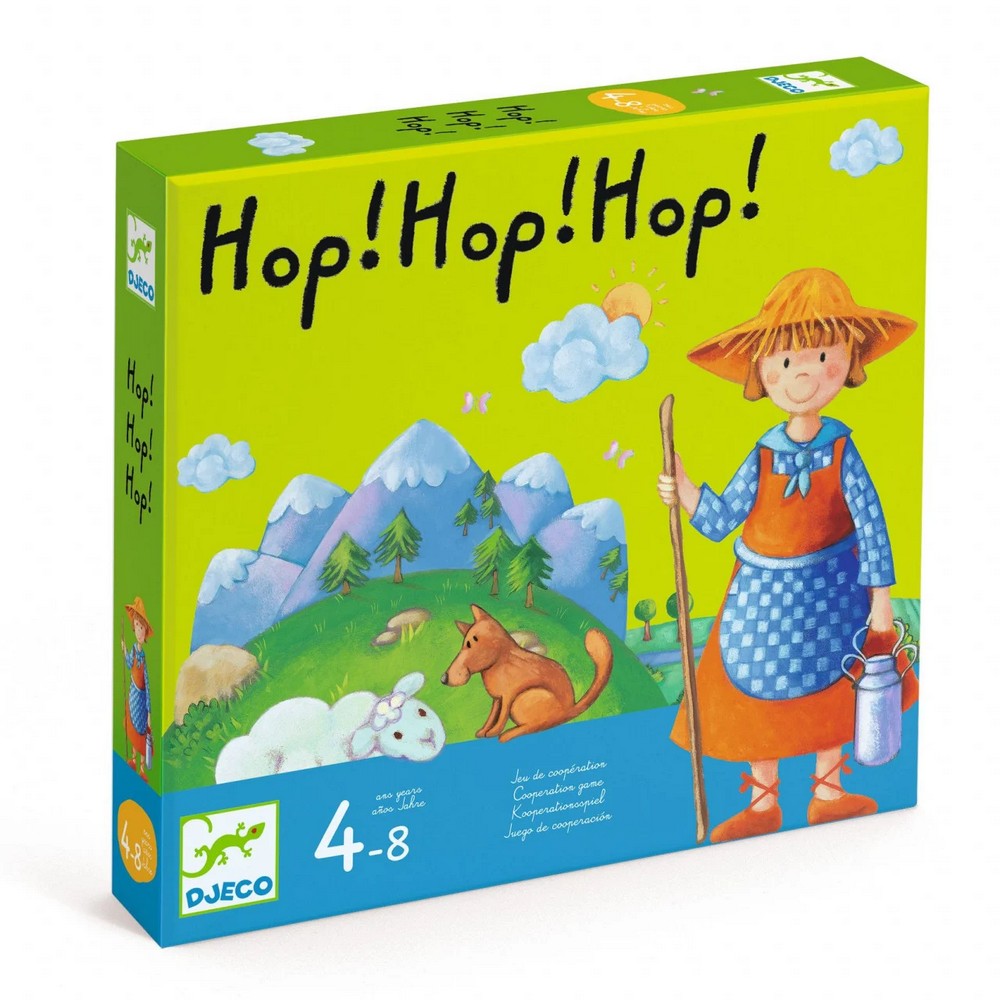 Hop! Hop! Hop! - Djeco társasjáték csomagolas elolnezetbol