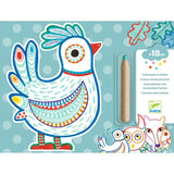 Animale din pădure - Djeco carte de colorat DJ00063