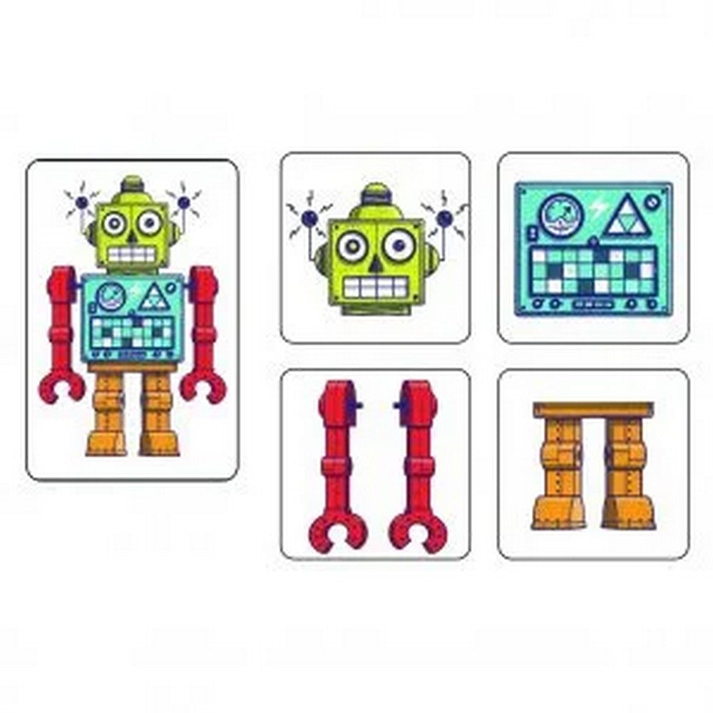 Memo Robots - Djeco kártyajáték - peldak kartyakra a jatekbol