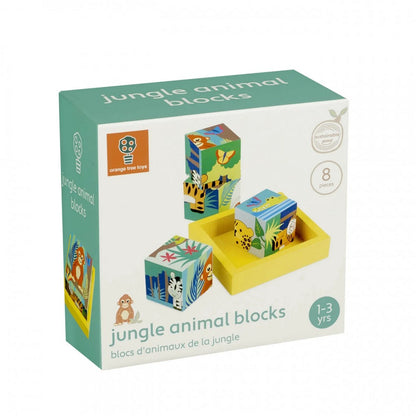 Cuburi cu animale din junglă, Orange Tree Toys prefata ambalaj