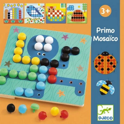 Djeco Joc Educativ cu animale Mosaico primo prefata cutie