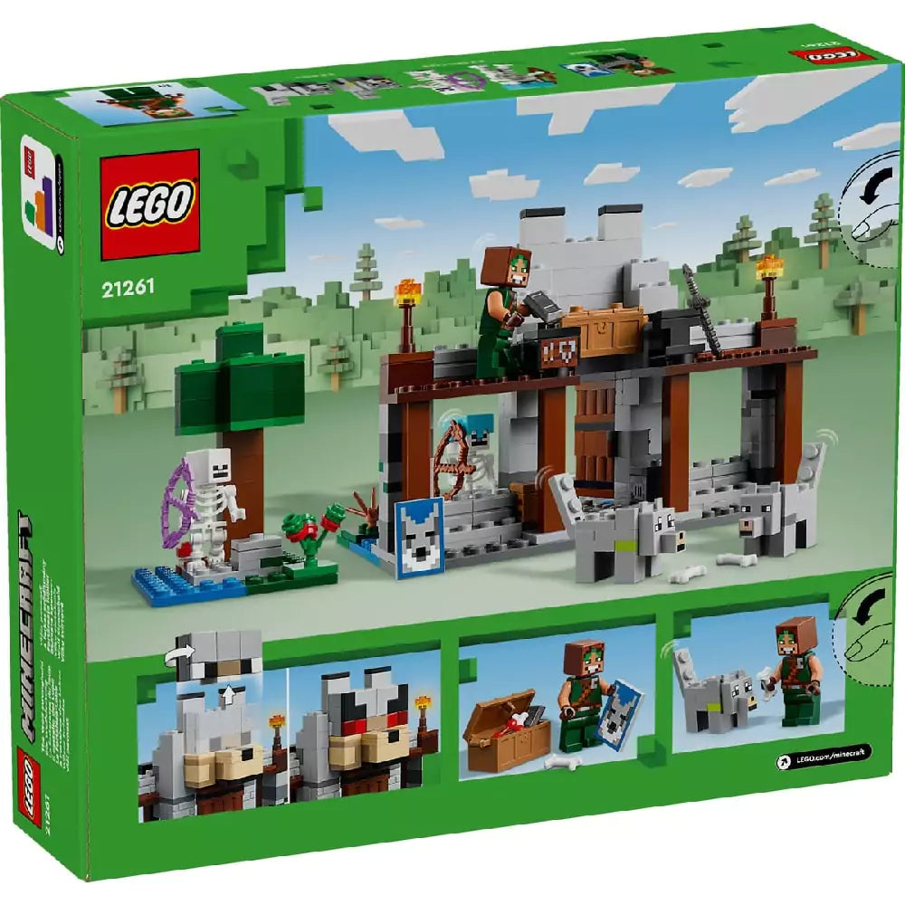 LEGO Minecraft Fortăreața lupilor 21261 Spatele cutiei