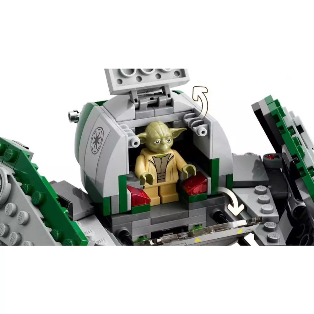 LEGO Star Wars Jedi Starfighter™ al lui Yoda Figurina Yoda în cabina navei
