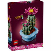 LEGO Botanicals Flowering Cactus (11509) készlet elölnézeti dobozképe, virágzó LEGO kaktuszokkal és világoskék kaspóval.