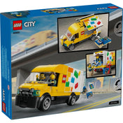 LEGO City: A LEGO furgon 60500 – A doboz hátoldala, akciójelenetekkel és a készlet funkcióinak bemutatásával.
