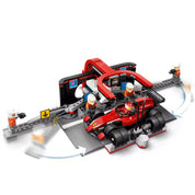 Részletgazdag LEGO City F1 boxutca és személyzet, Ferrari autóval (60443) készlet bemutatója.