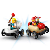 LEGO City Határok nélkül: Hot dog és toalett soapbox autók versenyeznek – Kreatív versenyzés a mókás hot dog és toalett formájú autókkal.