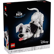 LEGO Disney 43269 Százegy kiskutya szett doboza elölnézetből, a játékos pózban lévő dalmata kiskutya látható a borítón.