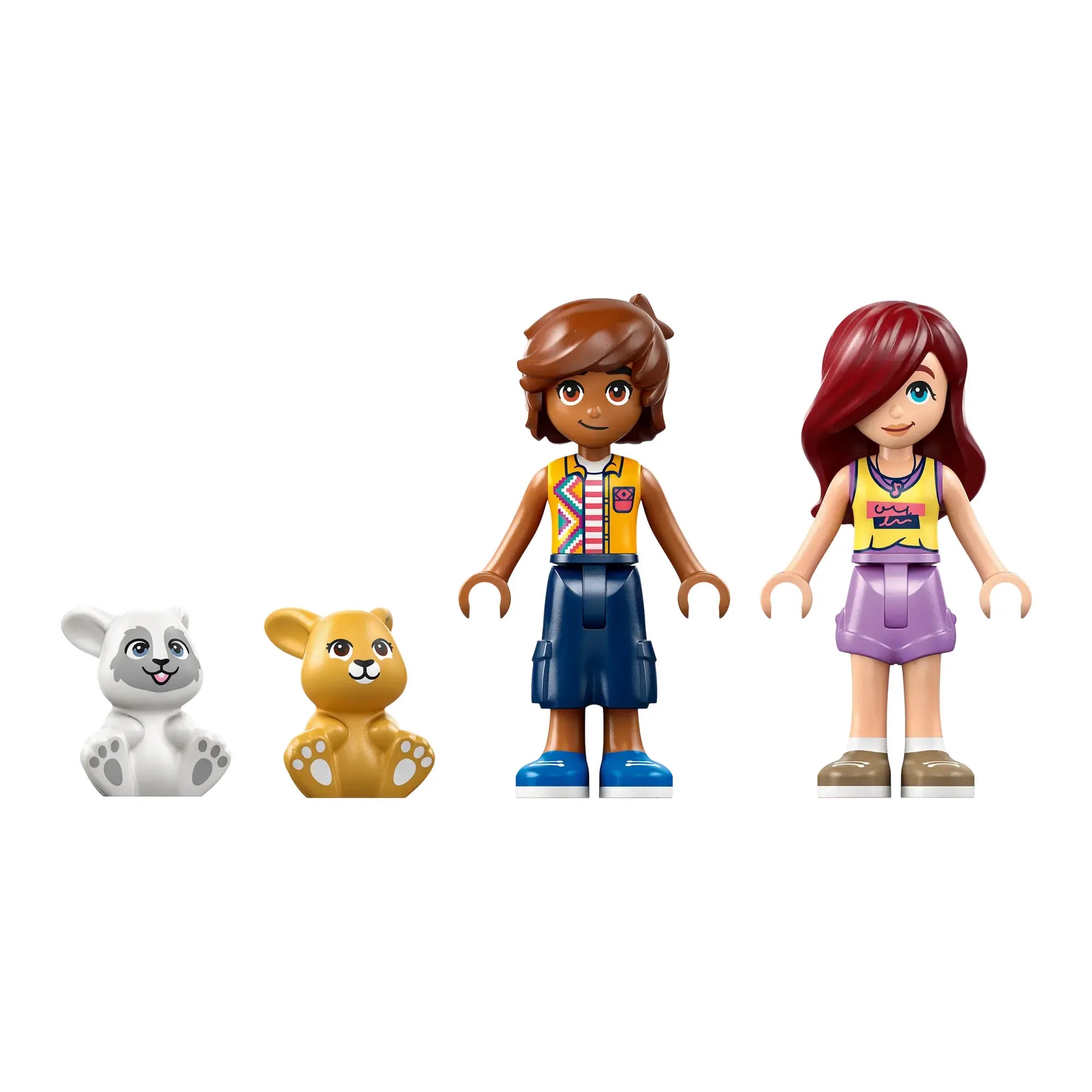 LEGO Friends Paisley és Leo figurák, valamint két nyuszi állatfigura részletes termékképe