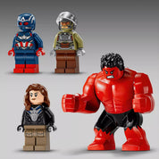 LEGO Marvel Amerika Kapitány vs. Vörös Hulk csata (76292) készlet minifigurái: Amerika Kapitány, Sólyom, Ruth Bat-Seraph és Vörös Hulk