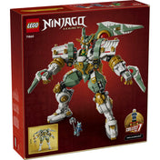 LEGO Ninjago: Lloyd titánpáncélja a 15. évfordulóra 71860, 1293 darabos – a készlet hátoldali dobozképe a nagy mech modellel és minifigurával.