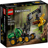 LEGO Technic: Utilaj de tăiat și stivuit copaci John Deere 1470H 42218, 117 de piese
