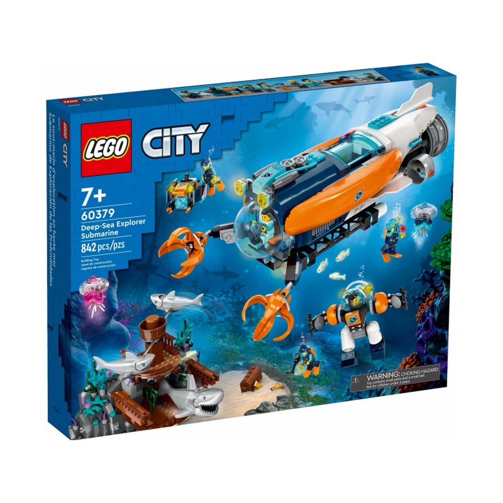 LEGO City -  Submarin de explorari 60379, 842 piese