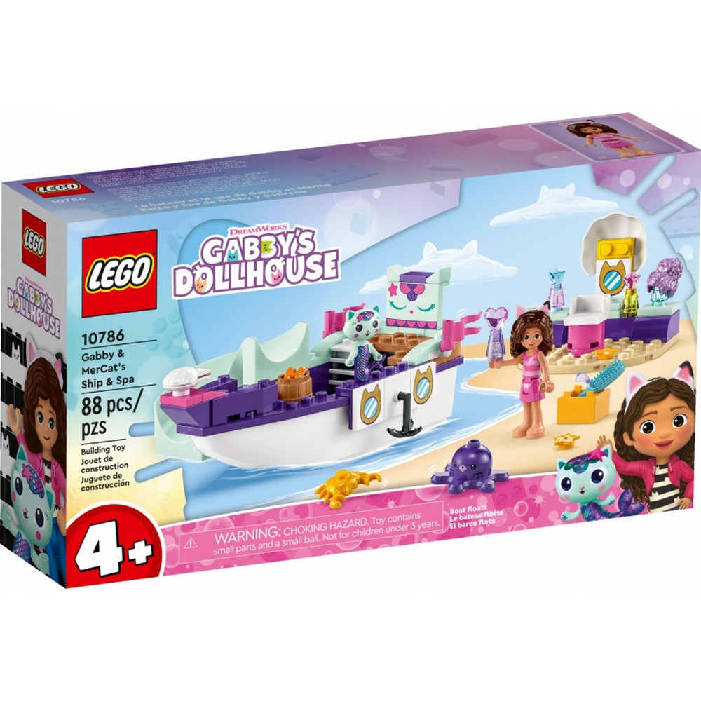 LEGO Gabby s Dollhouse Barca cu spa a lui Gabby si a Pisirenei 10786