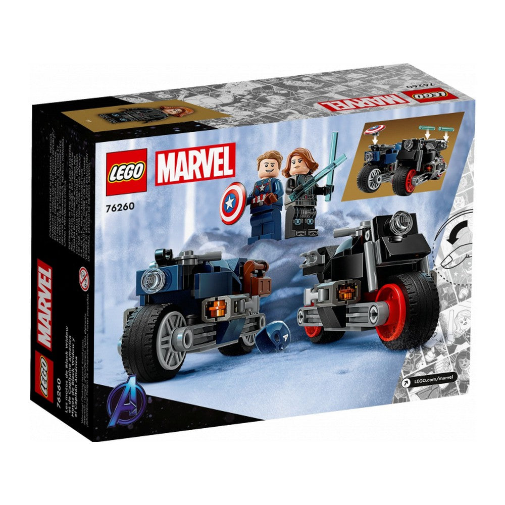 LEGO Marvel Super Heroes -  Motocicletele lui Black Widow si Captain America 76260, 130 piese