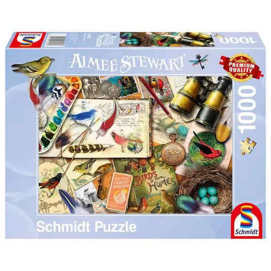 Puzzle Schmidt: Aimee Steward - Observarea pasarilor, 1000 piese