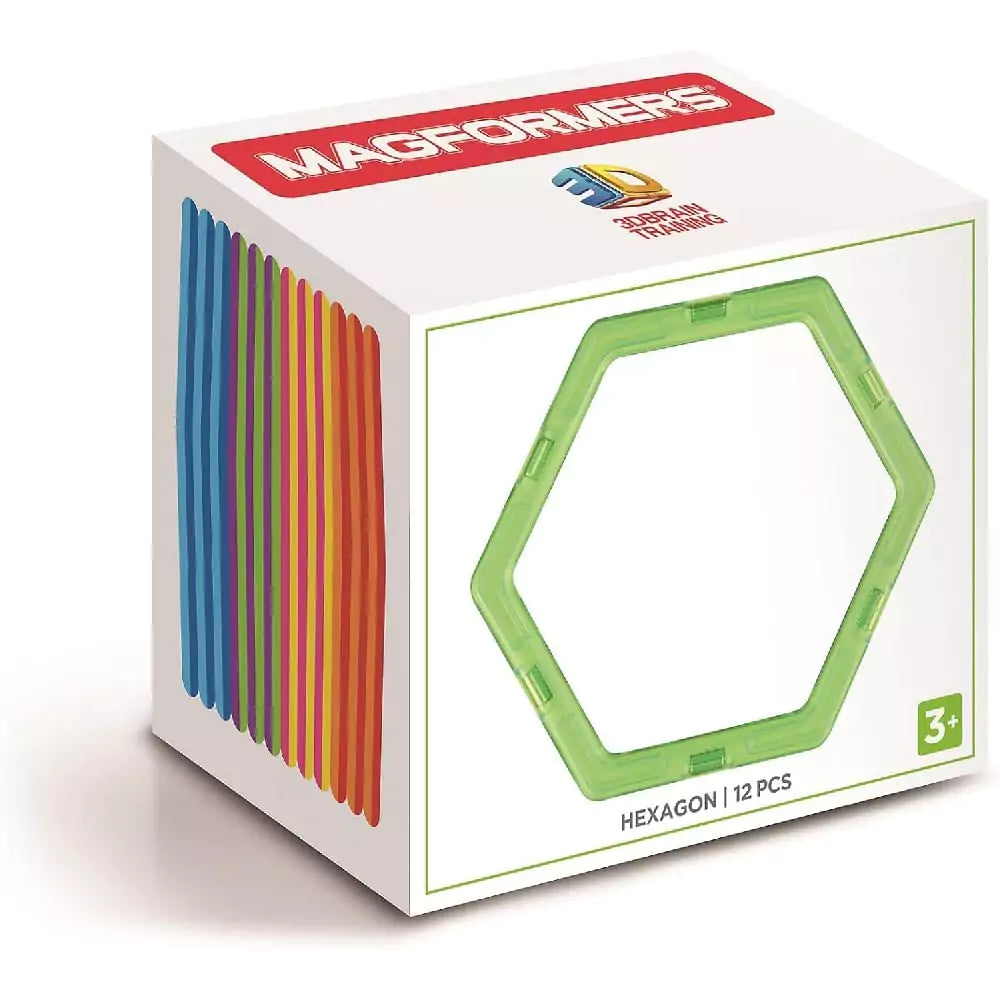 Magformers Hexagon Set - Joc magnetic de construcție, 12 piese