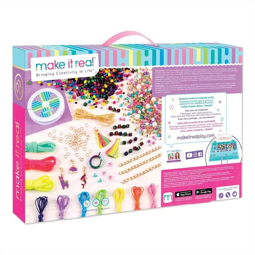 Make it Real -  Mega Jewelry Studio, kit de creare bijuterii cutie spate