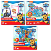 Paw Patrol 3 az 1-ben játékdobozok: Jumbo kártyák, Pop-Up társasjáték és 24 darabos puzzle színes csomagolásban.