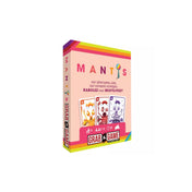 Mantis mini társasjáték doboza magyar nyelvű kiadásban, színes dizájnnal és kártyákkal – gyors, vidám és könnyen tanulható kártyajáték.