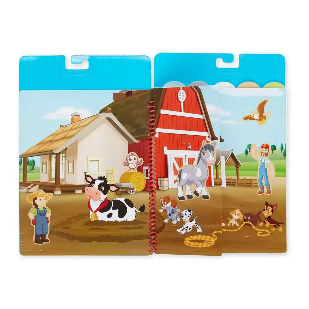 Carte cu stickere pentru utilizare multipla Melissa & Doug - Patrula Catelusilor Golful Aventurilor