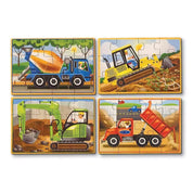 Melissa & Doug - Puzzle din lemn în cutie, construcții