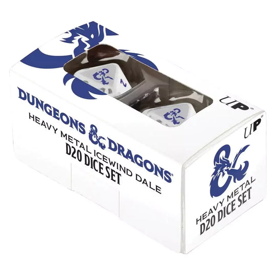 Dungeons & Dragons Metal Icewind Dale D20 Set White /Blue (2) Terningsett, Dungeons & Dragons 5th Edition
