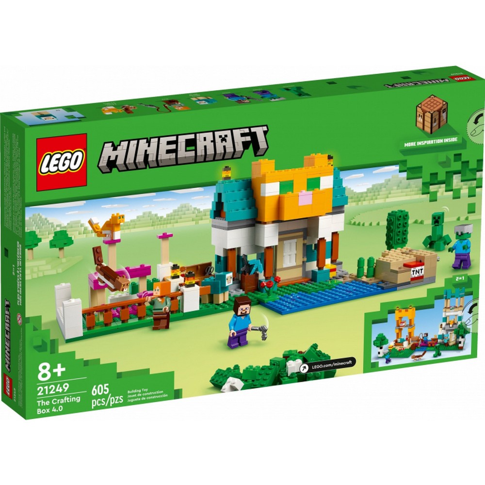 LEGO Minecraft -  Cutie de lucru manual 4.0 21249, 605 piese