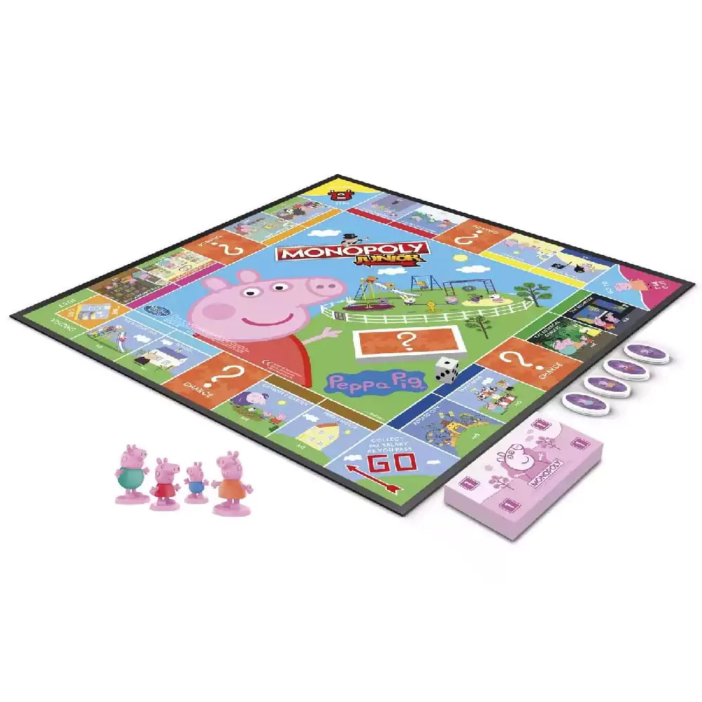 Joc de societate Monopoly Junior Peppa Pig tabla de joc si componente