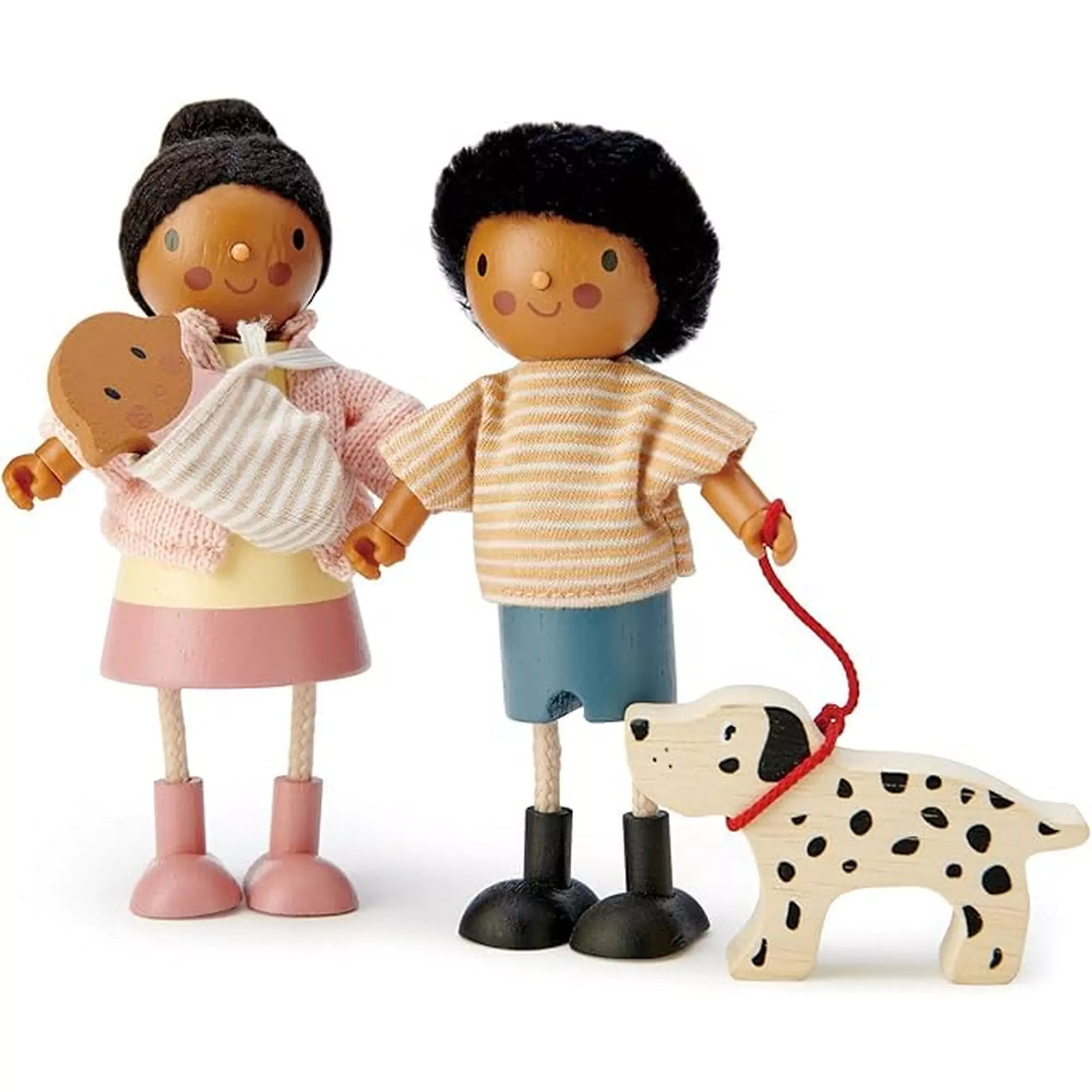 Mr. Forrester és a kutyája, Tender Leaf Toys TL8149 – Mr. Forrester egy fafigura családtagjaival, egy anyuka babával és egy dalmata kutyával.