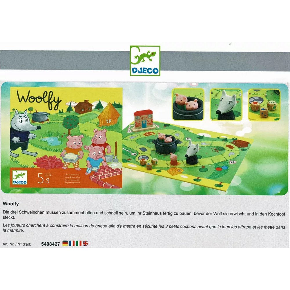 Woolfy - joc de societate Djeco - componentele jocului