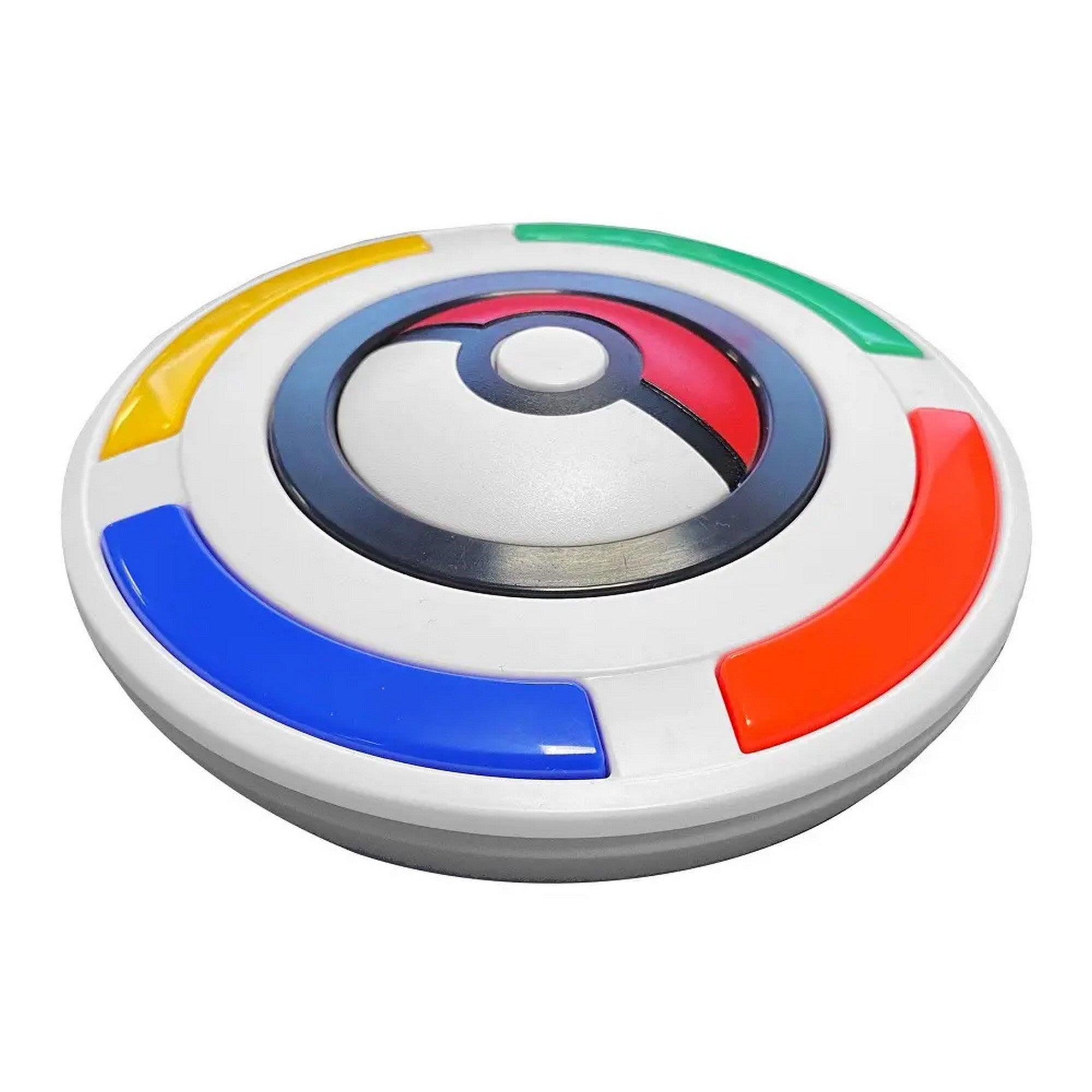 A Trainer Expert játék nagy, kör alakú központi modulja Pokélabda dizájnnal és négy színes szegmenssel.