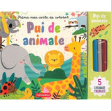 Pui de animale: Prima mea carte de colorat, caiet de lucru în limba română