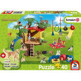 Puzzle Schmidt - Farm World, 40 de piese + cadou figurină câine