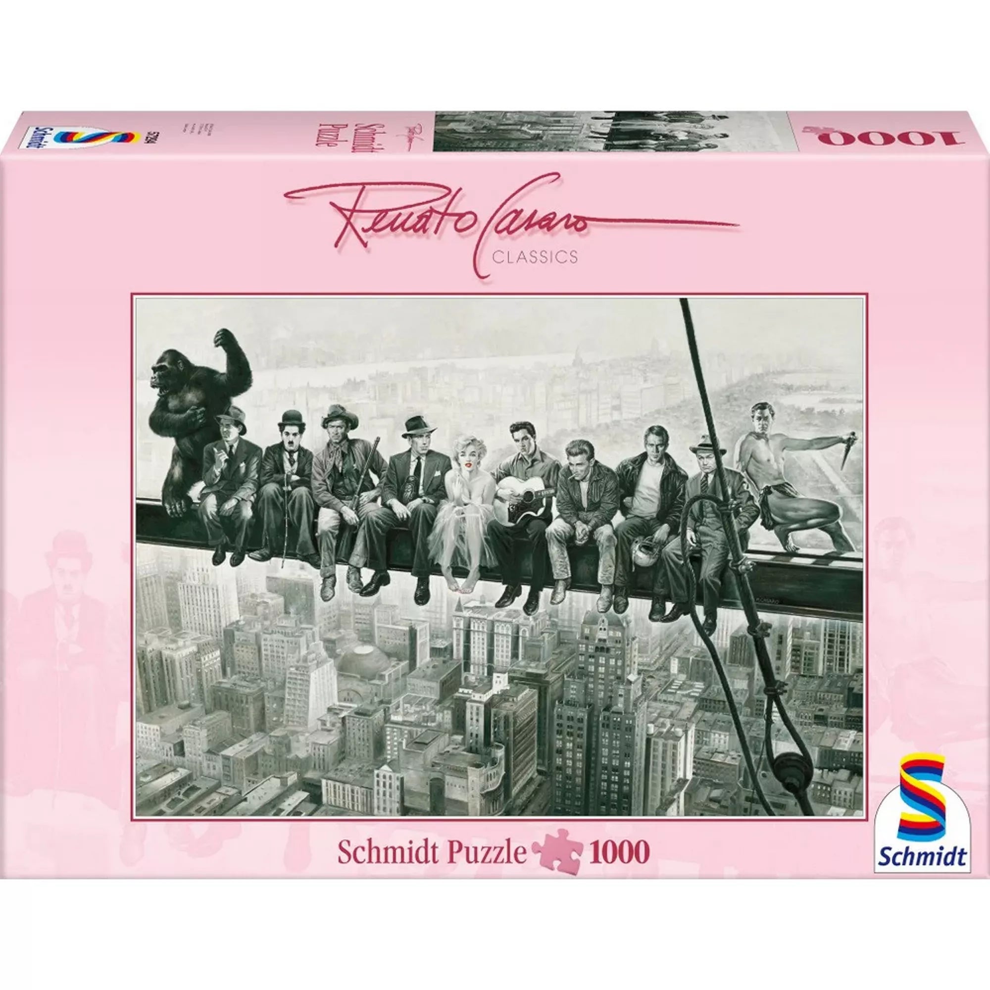 Schmidt Puzzle Renato Casaro dobozkép, 1000 darabos puzzle hollywoodi filmsztárokkal és humoros jelenettel