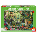 Puzzle Schmidt: Jungla colorată, 100 piese