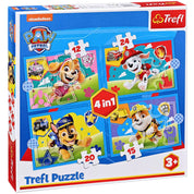 Trefl Puzzle 4 in 1 - Paw Patrol: A Paw Patrol 4 az 1-ben puzzle, 4 különböző képpel és 12, 15, 20, 24 darabos kirakókkal a kis rajongóknak.