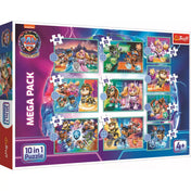 Puzzle Trefl: Paw Patrol (Mancs Őrjárat) 10 az 1-ben Hősök doboz – A játék doboza, amely 10 különböző kirakót tartalmaz a Mancs Őrjárat hőseivel.