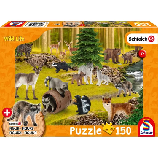 Puzzle Schmidt: Schleich - Wild Life: Viața raconilor, 150 piese Poza cutie