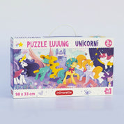 Puzzle lung - Unicorni, 40 de piese