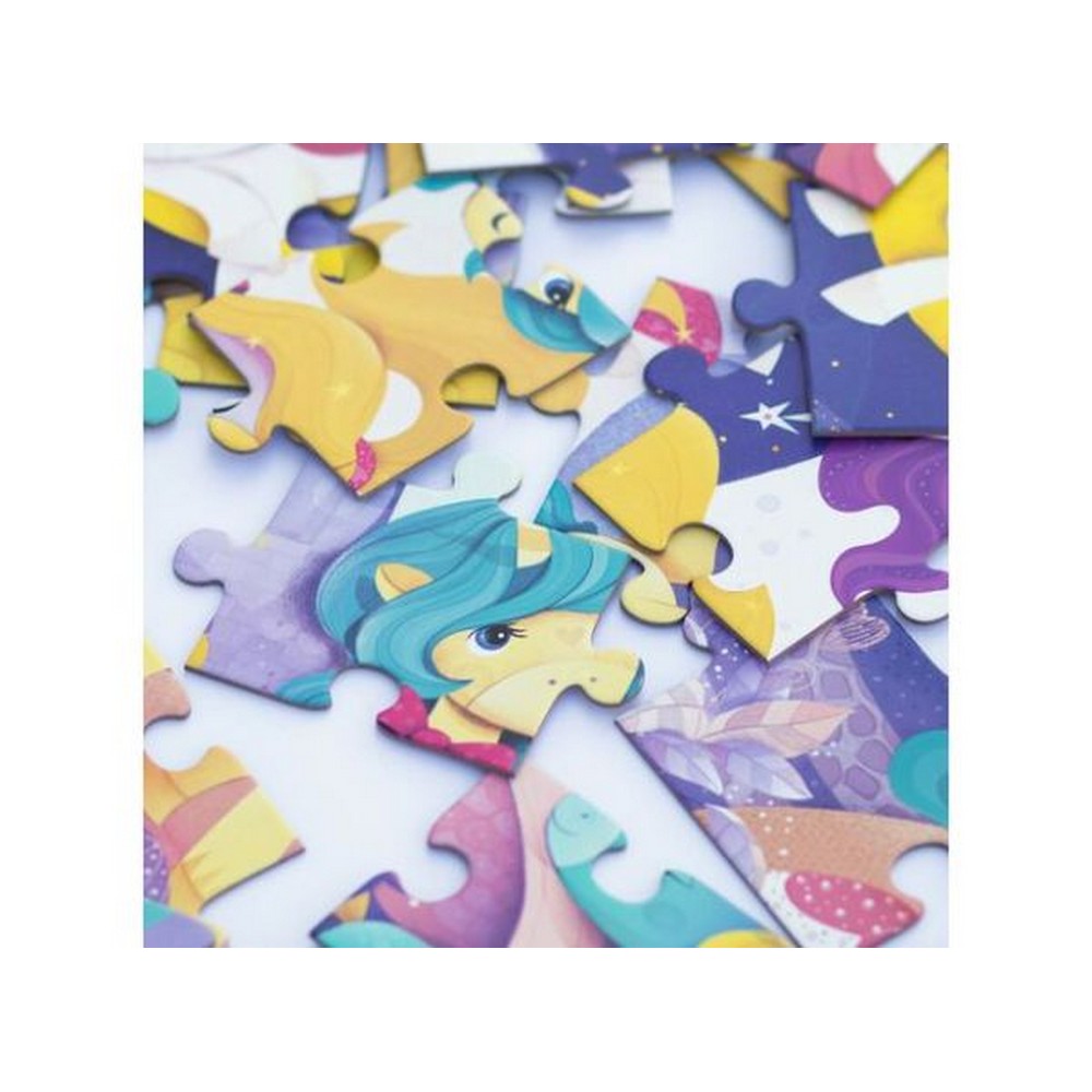 Puzzle lung - Unicorni, 40 de piese