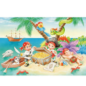 Puzzle Schmidt - Banda de pirați, set 3 x 48 piese + Cadou: Poster