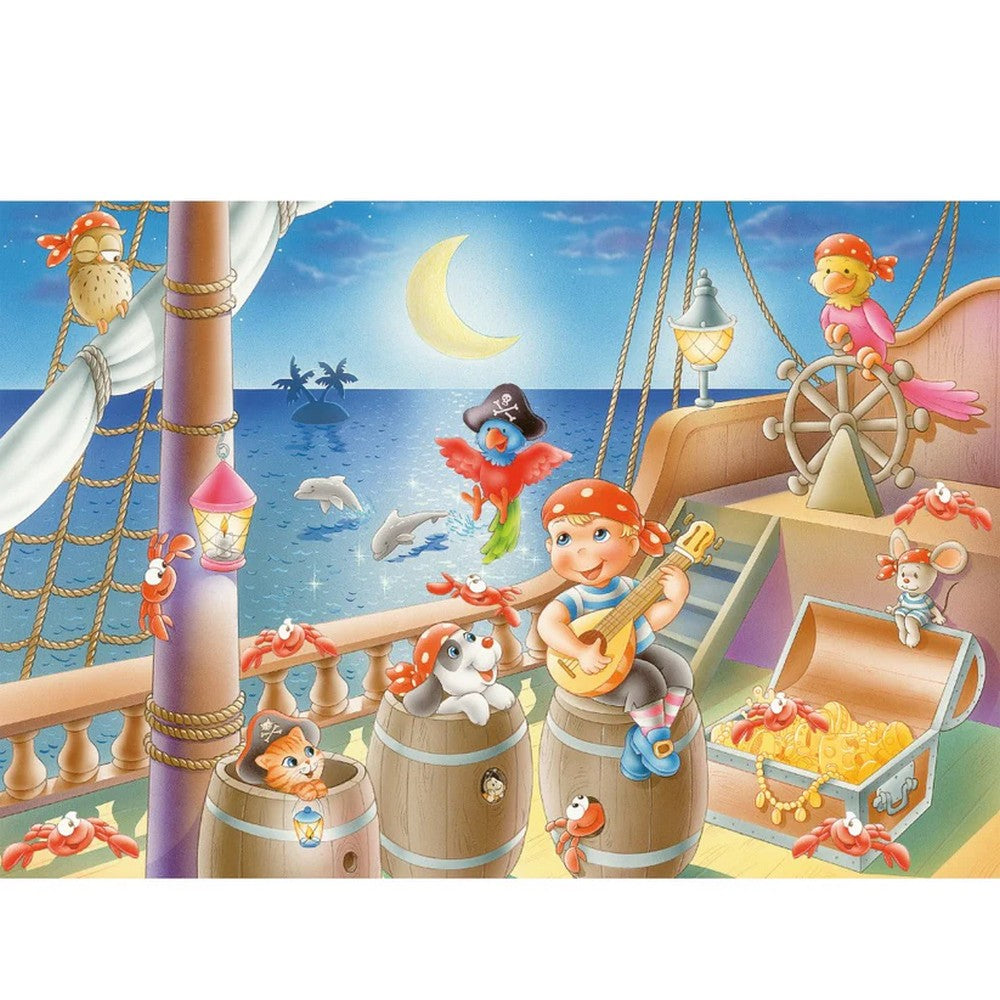 Puzzle Schmidt - Banda de pirați, set 3 x 48 piese + Cadou: Poster